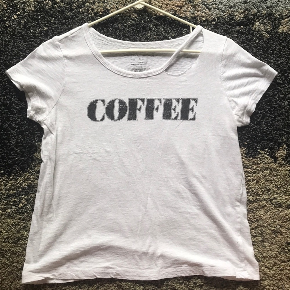 COFFEE semi-cropped tee